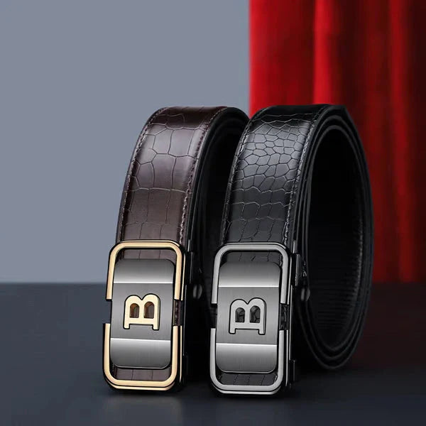 Men's Premium Leather Automatic Buckle Belt | Buy 1 Get 1 Free – Black & Brown