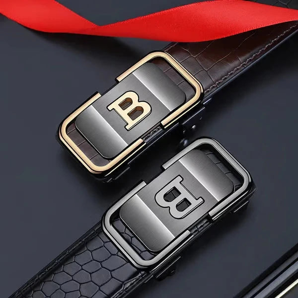 Men's Premium Leather Automatic Buckle Belt | Buy 1 Get 1 Free – Black & Brown