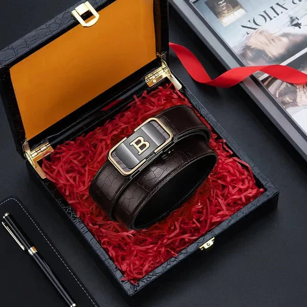 Men's Premium Leather Automatic Buckle Belt | Buy 1 Get 1 Free – Black & Brown